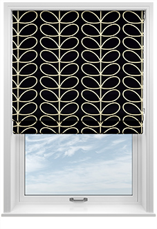 Orla Kiely Jumbo Linear Stem, Liquorice - Roman Blind